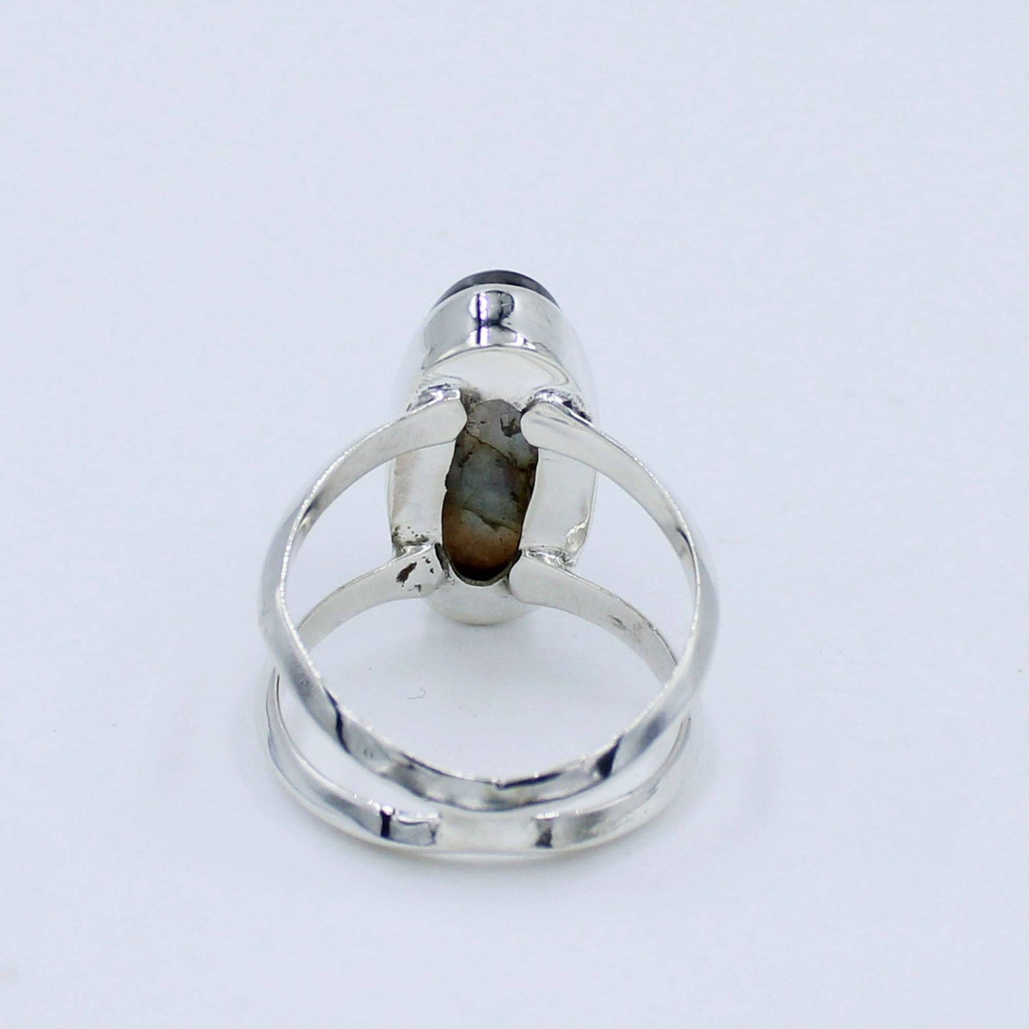 Labradorite Oval 925 Sterling Silver Ring: 9