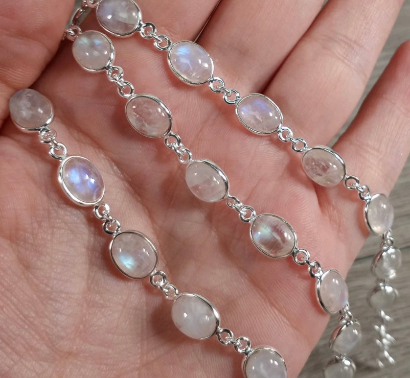 Moonstone Serenity Link Bracelet – Adjustable Fit