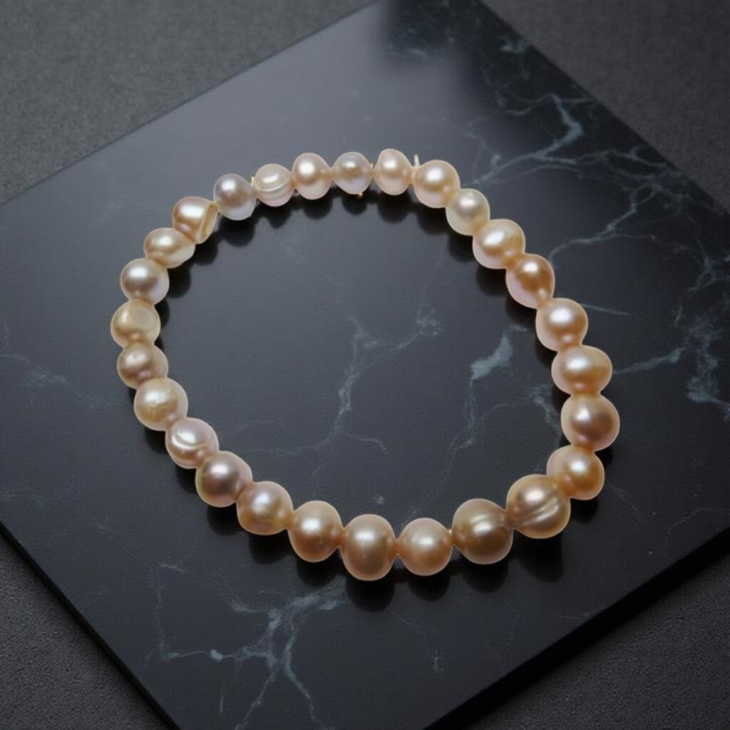 7-8mm Freshwater Pearl Bracelet Lavender Multi