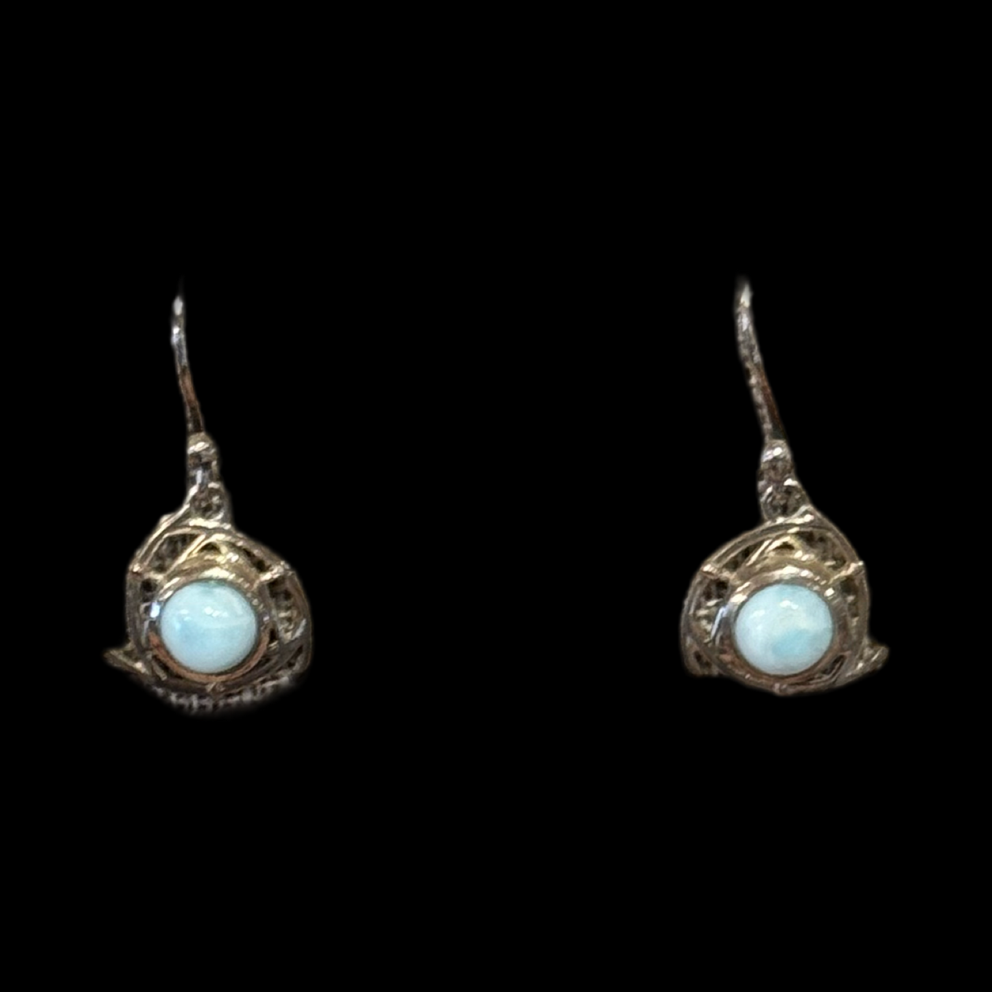Larimar Dangle Earrings - Sterling Silver