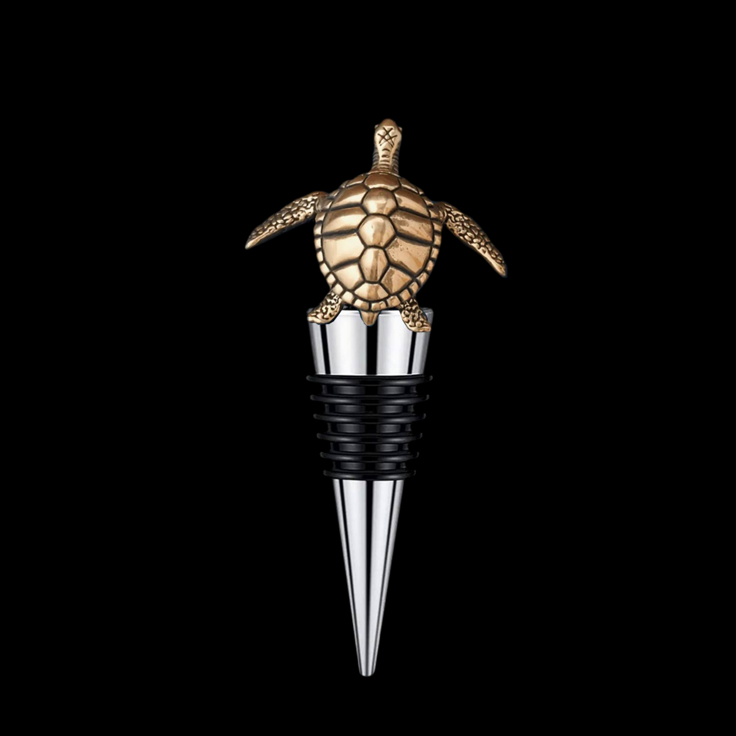Pure Brass Turtle Wine Stopper