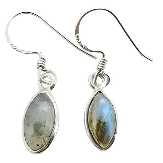 Labradorite Sterling Silver Dangle Earrings