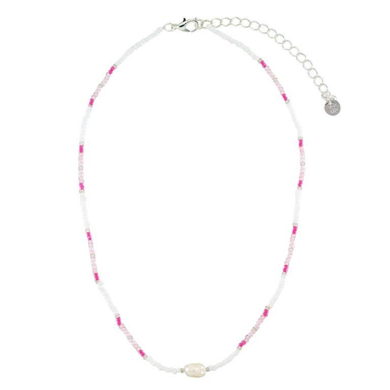 NK White Station Seedbead & Freshwater Pearl -6