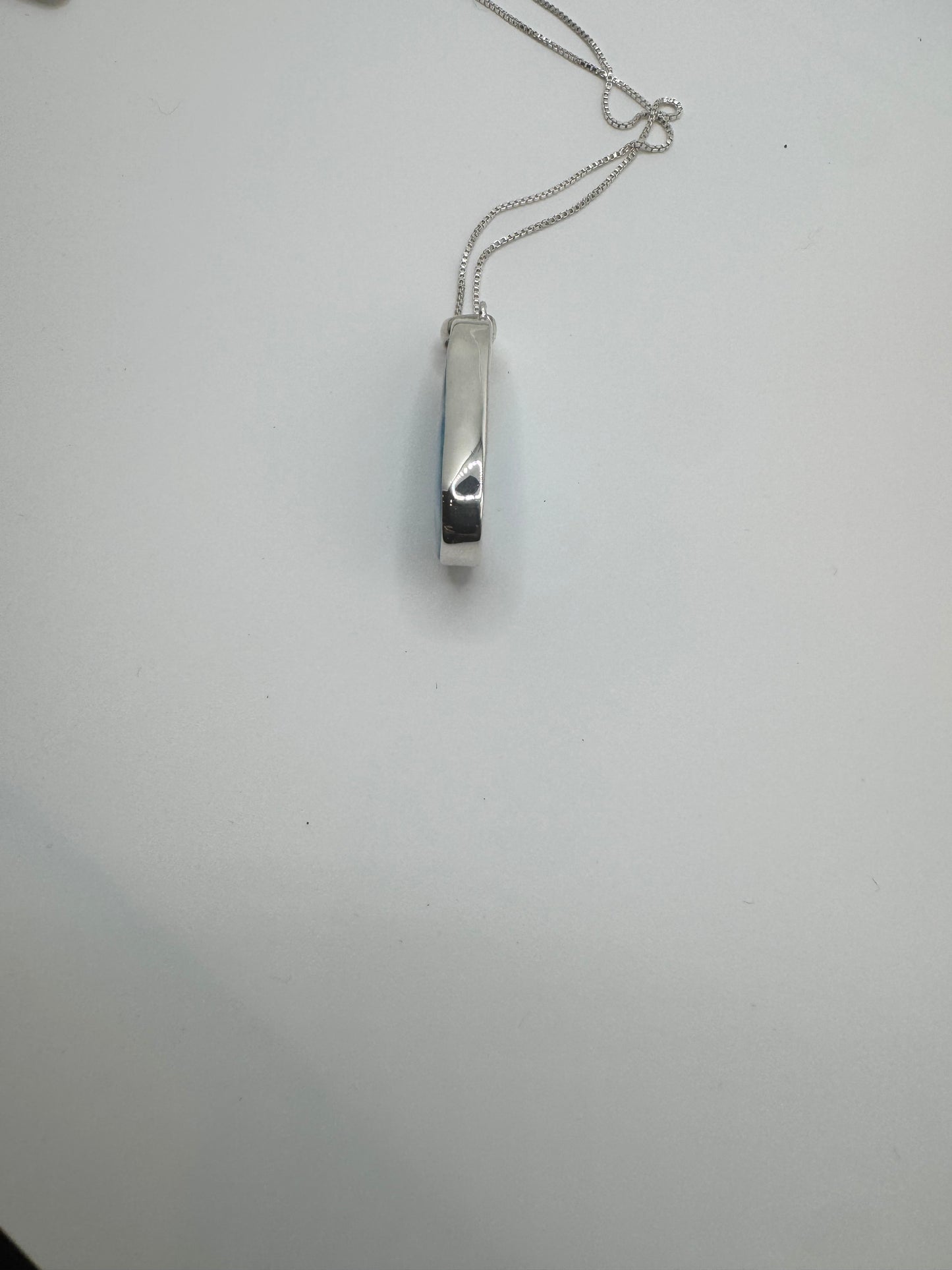 Larimar Necklace Sterling Silver Pendant | Genuine Caribbean Stone