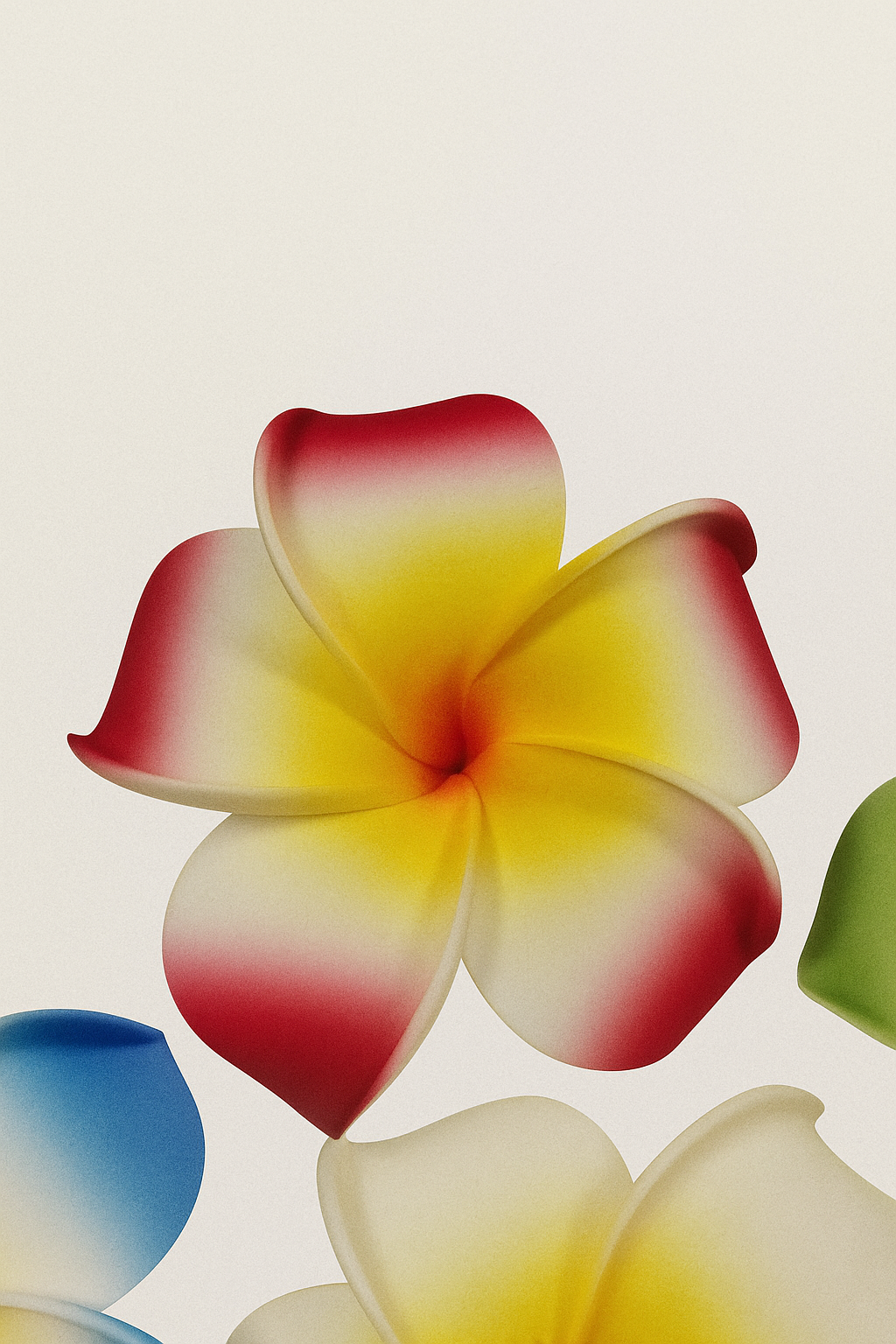 Small Plumeria Flower Hair Clips