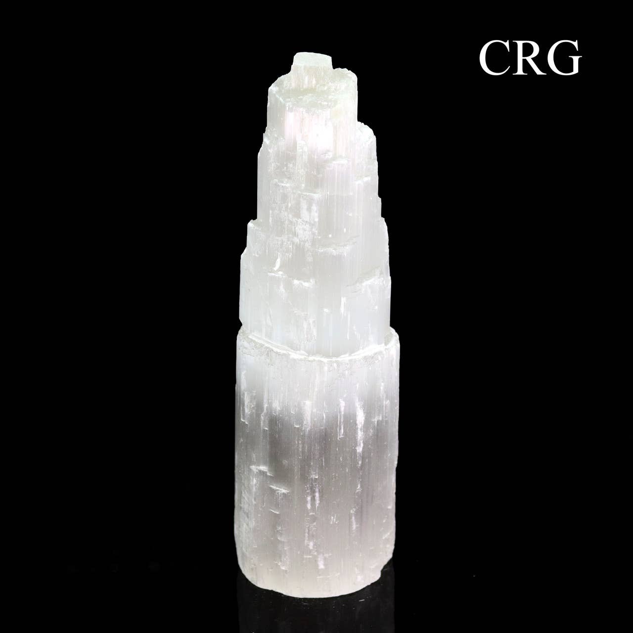 Selenite Skyscraper Tower Lamp with Bulb and Cord (1 Piece)