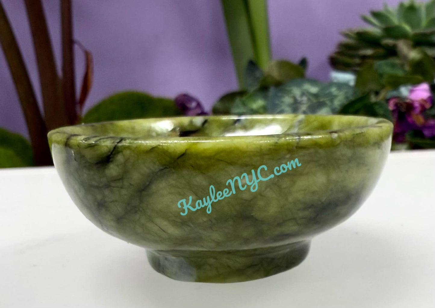 Natural Nephrite Jade Bowls Crystal Healing Energy