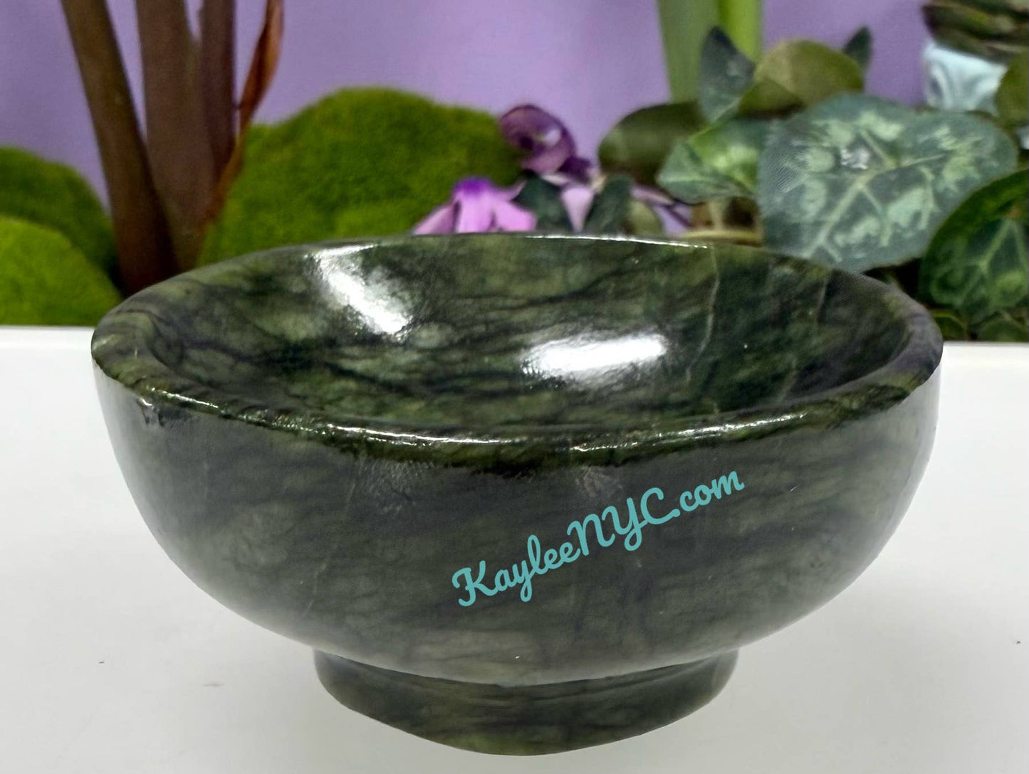 Natural Nephrite Jade Bowls Crystal Healing Energy