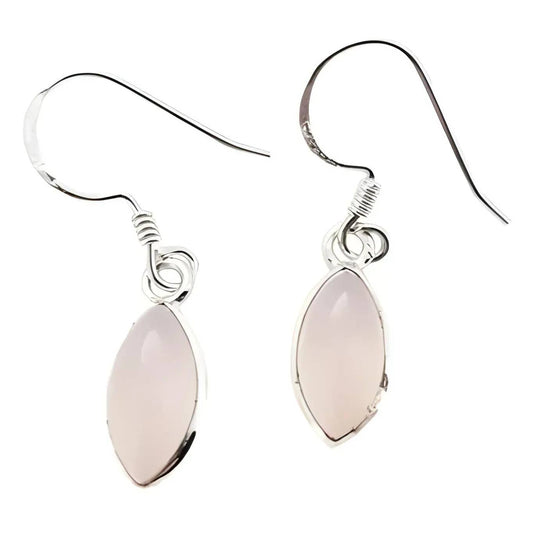 Rose Quartz Sterling Silver Earrings