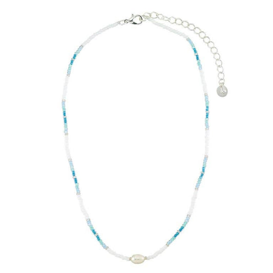 NK White Station Seedbead & Freshwater Pearl -6