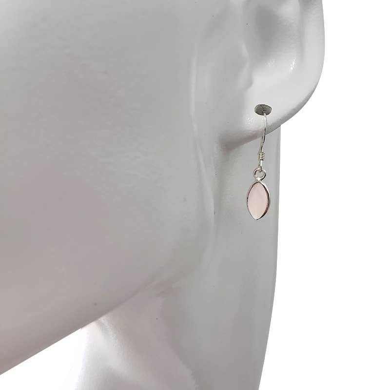 Rose Quartz Sterling Silver Earrings