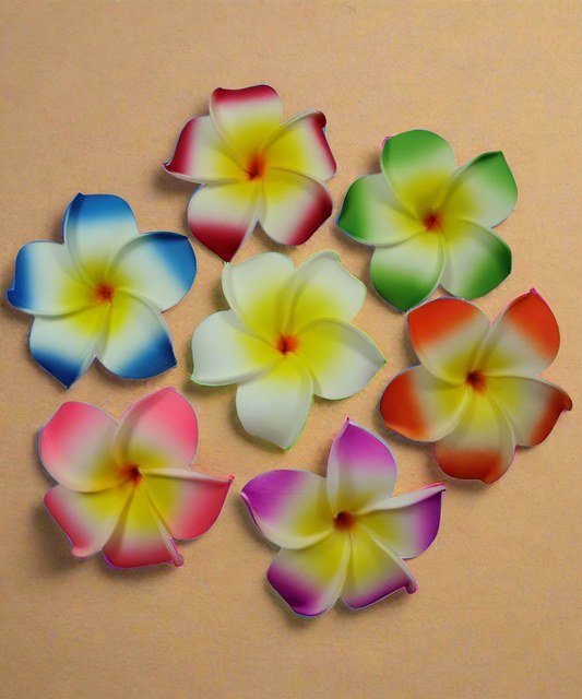 Small Plumeria Flower Hair Clips