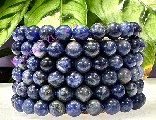 Natural Sodalite 8mm 7.5” stretch bracelet