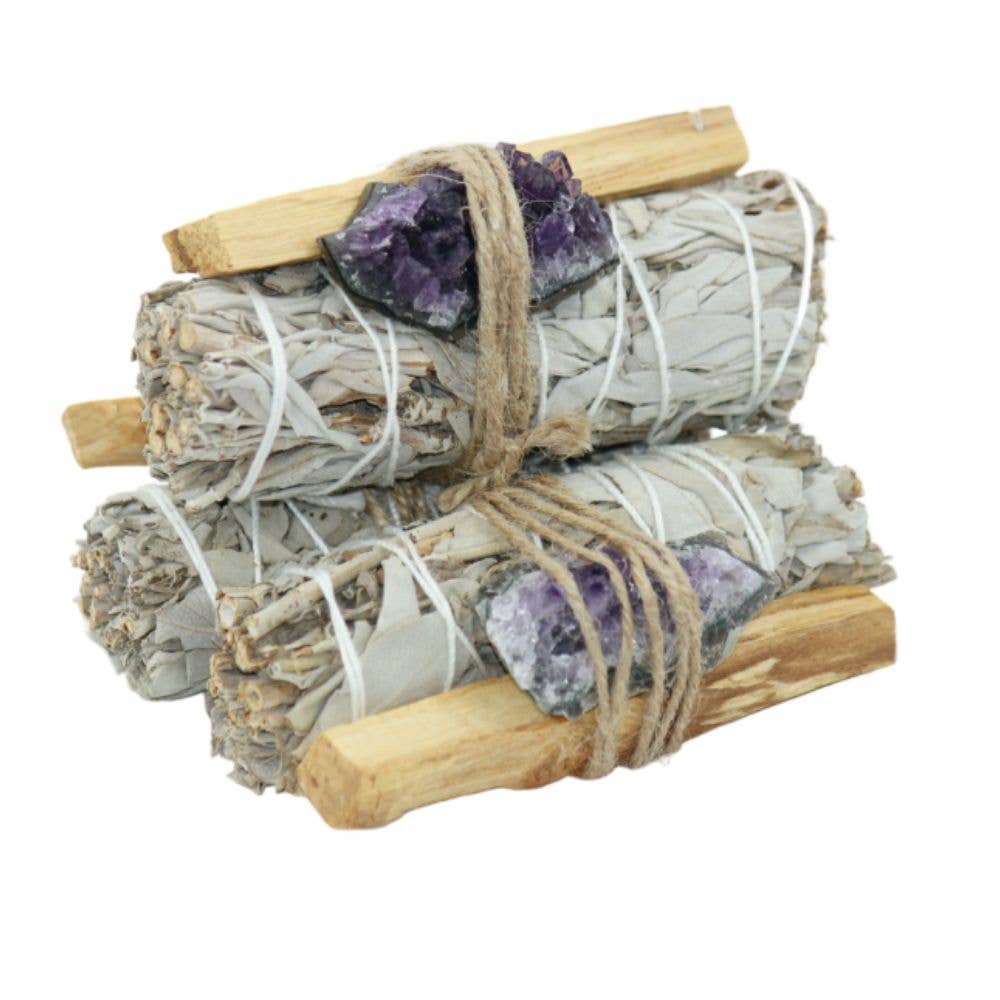 Sage Bundle - Amethyst Crystal
