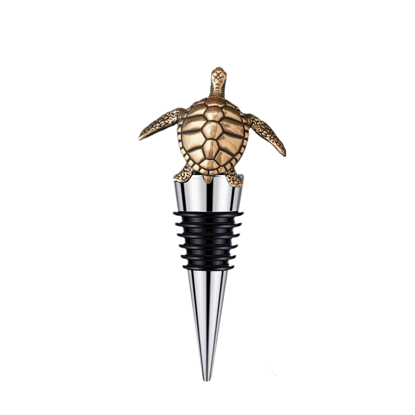 Pure Brass Turtle Wine Stopper