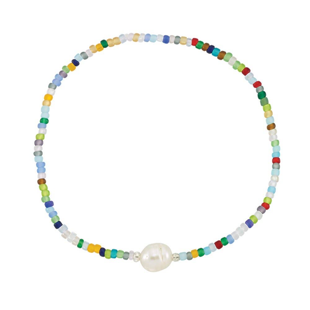 BR Frosted Multi Seedbead/Freshwater Pearl-12