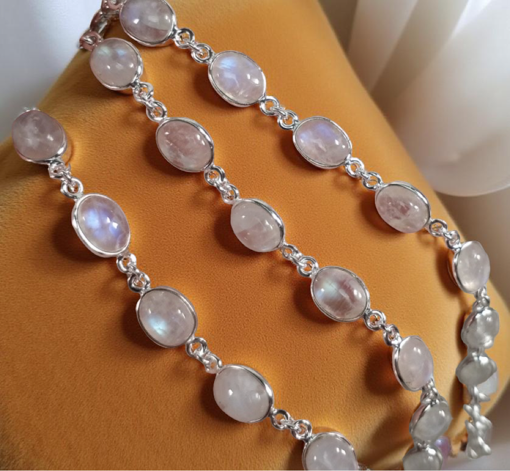 Moonstone Serenity Link Bracelet – Adjustable Fit