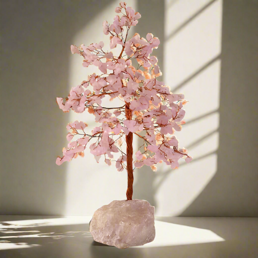 ROSE QUARTZ 300 STONE GEMSTONE TREE