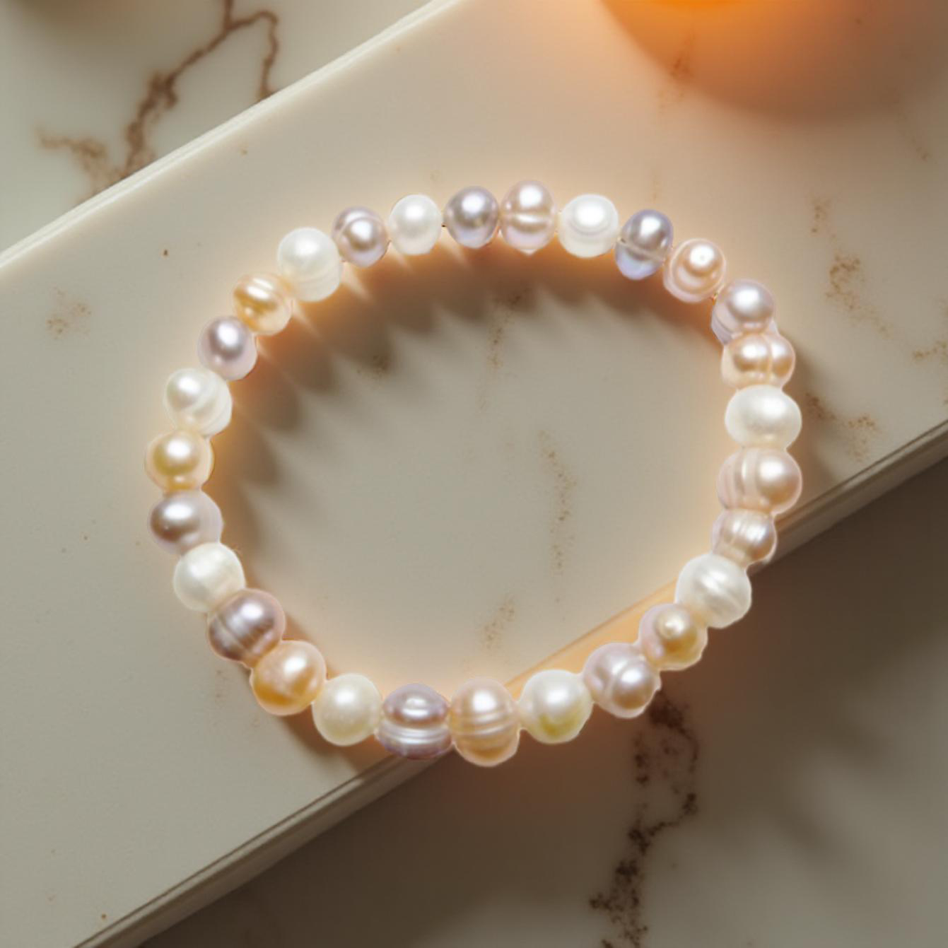 Freshwater Pearl Stretchy Bracelet