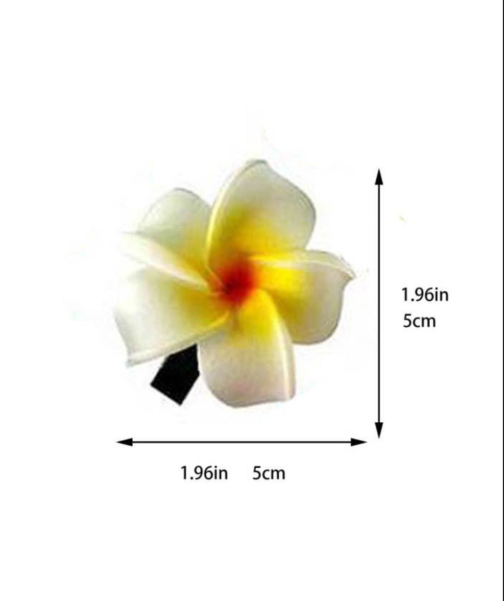 Small Plumeria Flower Hair Clips