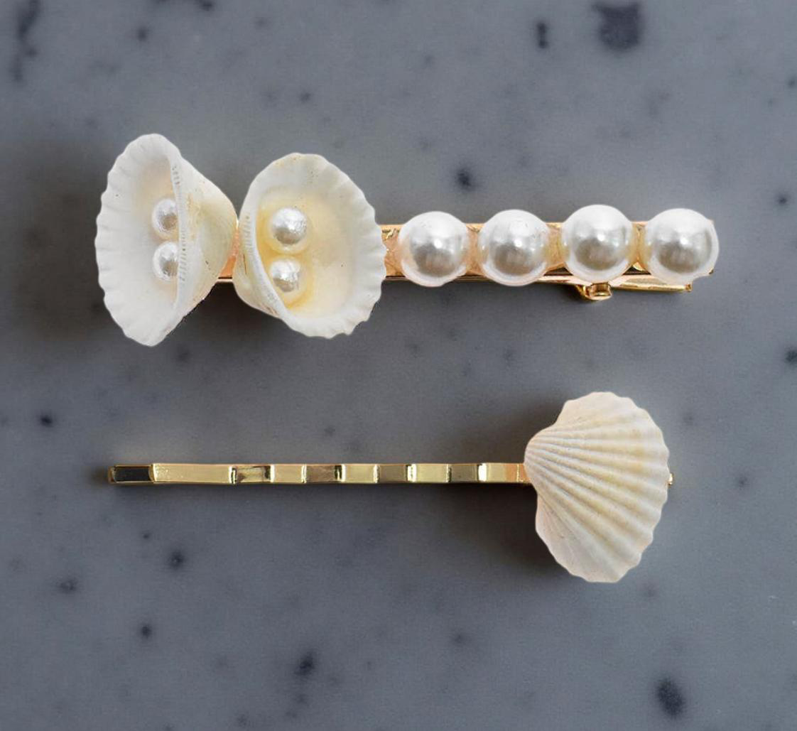 SEA SHELL HAIR CLIPS
