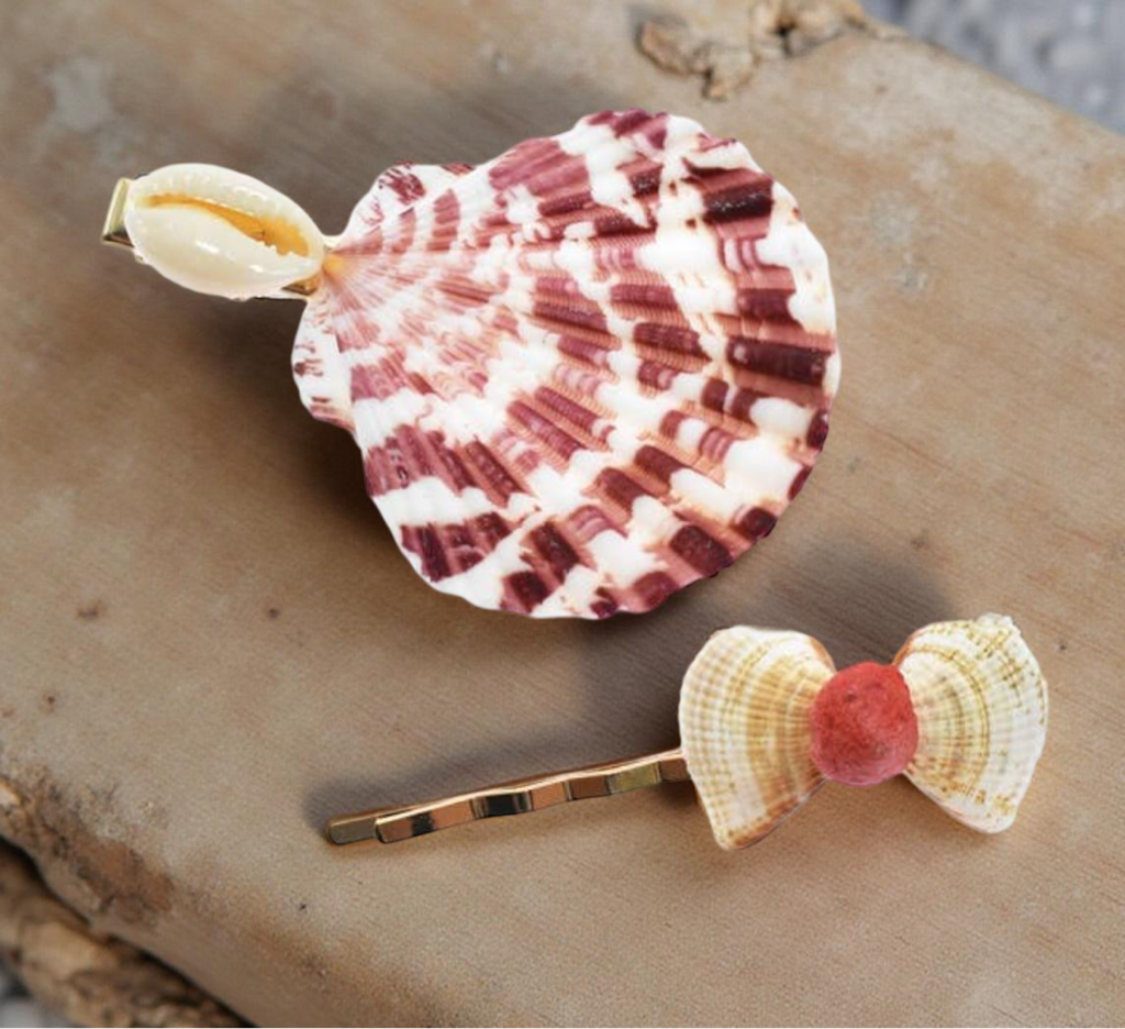 SEA SHELL HAIR CLIPS