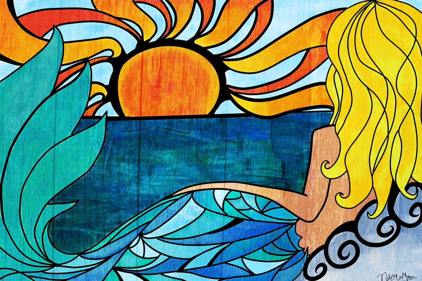 Little Mermaid on Canvas 16x20