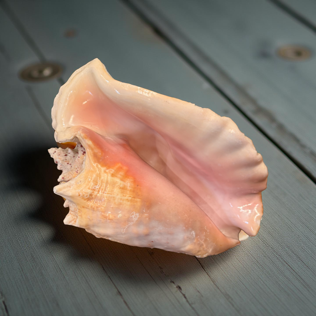 🌸 Queen Conch Shell – Large Caribbean Pink Beauty | 11–12” Display Shell
