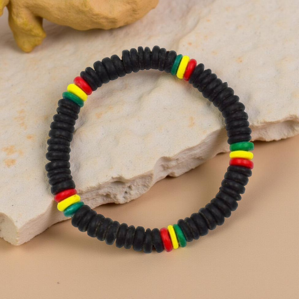 Black Rasta Coconut Bracelet
