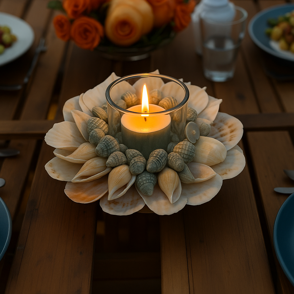 Pectin Shell Glass Tealight Holder