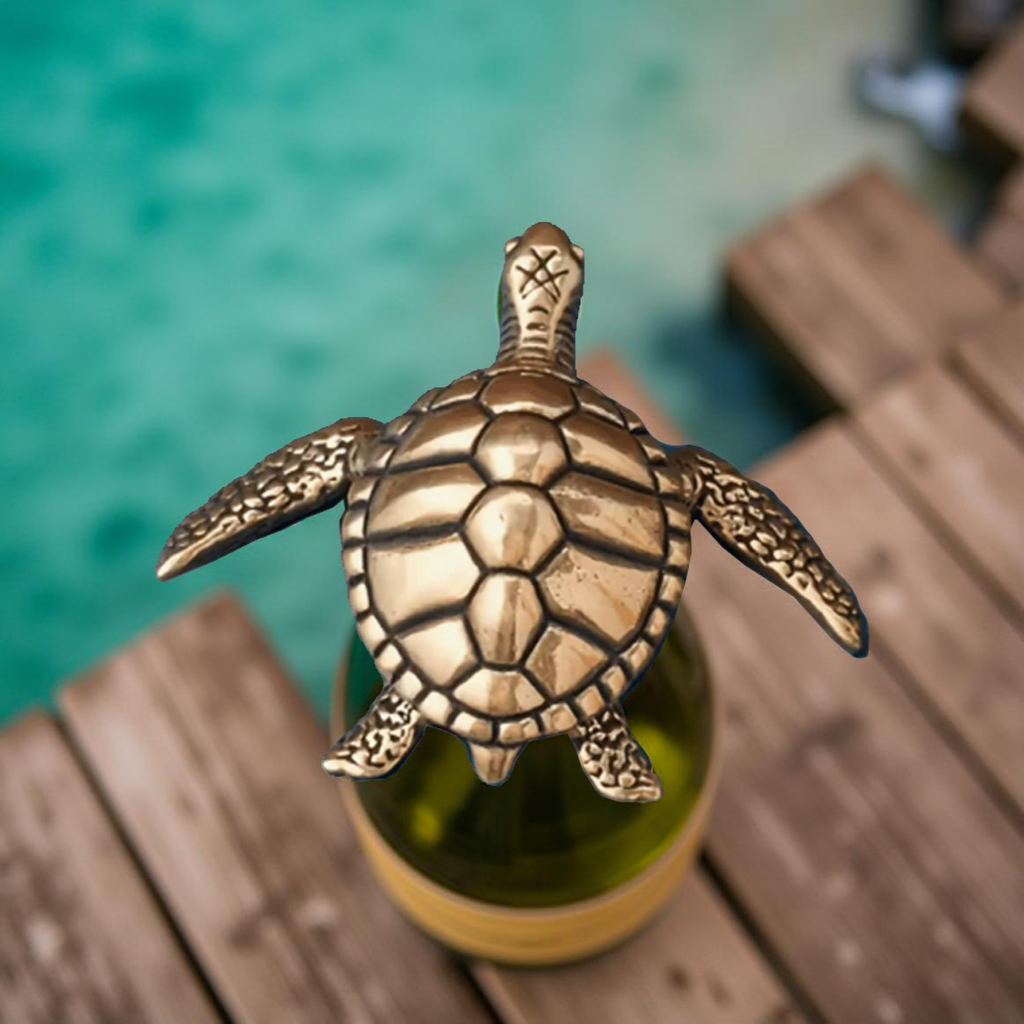 Pure Brass Turtle Wine Stopper
