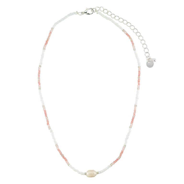 NK White Station Seedbead & Freshwater Pearl -6