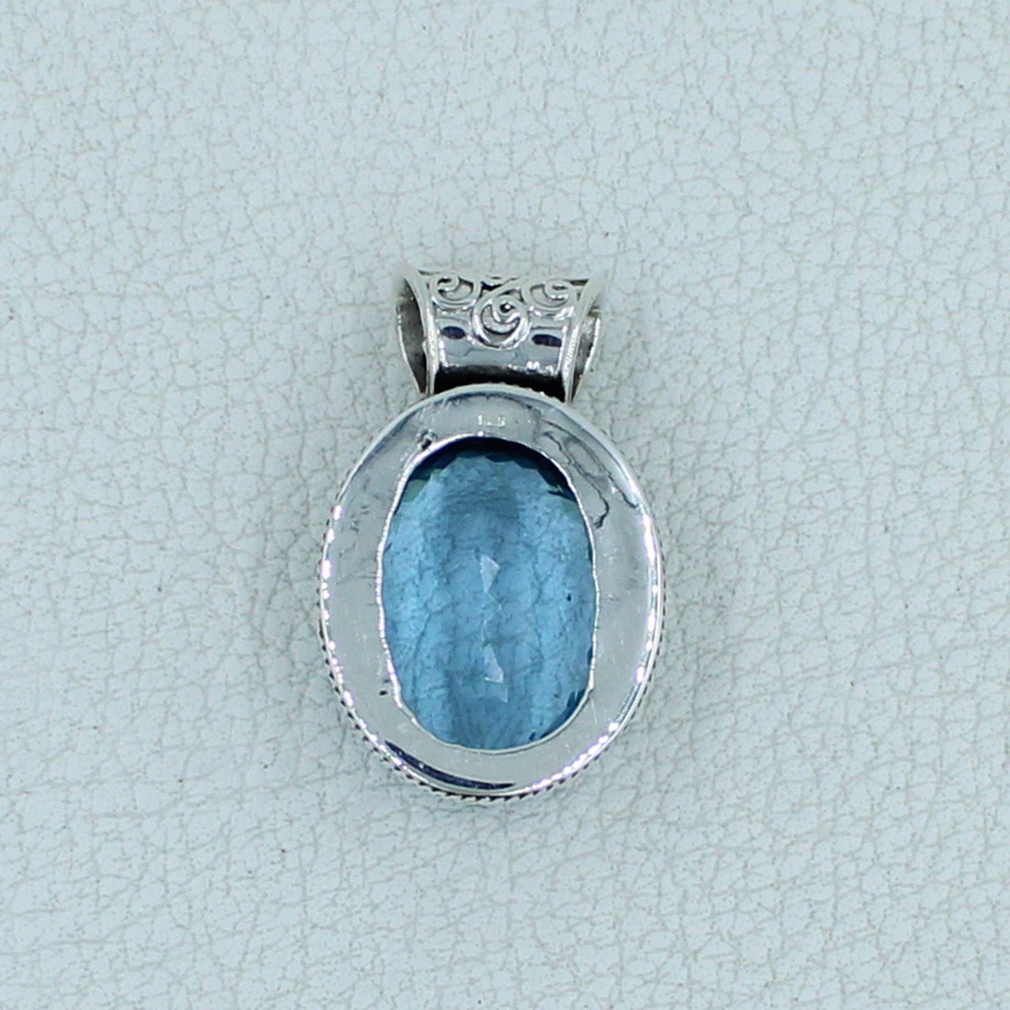 Heart of the Ocean – Bold Blue Topaz Statement Pendant in Sterling Silver