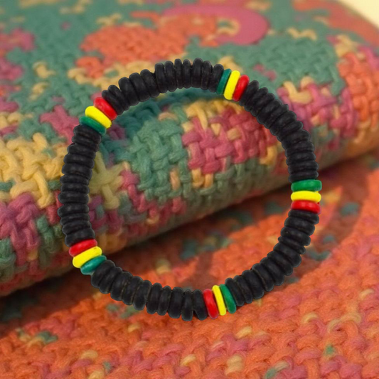 Black Rasta Coconut Bracelet